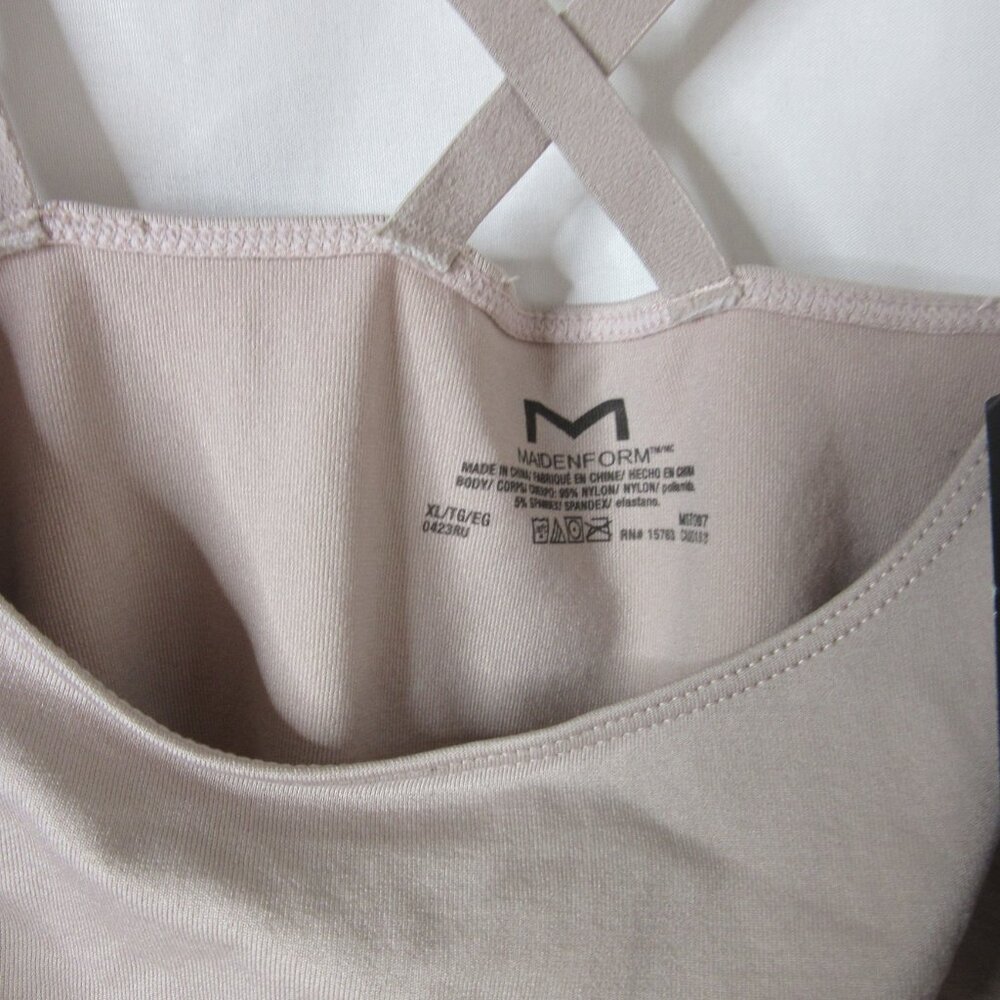Maidenform Shapewear Body Suit Seamless Smoothing Romper Nude Size XL NWT - Picture 7 of 8